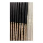 Nivemeshome Siyah Gold 1/3 Sık Pile Pano Fon Perde Apm (Yeni Kumaş Versiyon) Siyah Gold 50 X 250