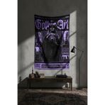 Nivendi Gotik Art Heykel ve Kurukafa Kumaş Duvar Örtüsü Ev Dekorasyon Duvar Halısı Tapestry