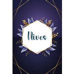 Nives: Taccuino personalizzato con il nome Nives | Regalo di compleanno per moglie, mamma, sorella, figlia ... | Foglie blu | 110 pagine a righe, Piccolo formato 6x9 pollici (15,24 x 22,86 cm)