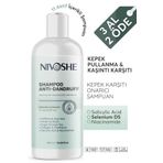 NIVOSHE Anti Dandruff Tuzsuz Şampuan Kızarıklık Pullanma Kepek Önleyici Şampuan E.gzama Şampuanı