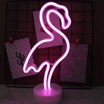 NIWWIN Neon Işık Burcu LED Duvar Dekoru Gece Lambası USB/Pille Çalışan Neon Noel Doğum Günü Hediyesi Parti Çocuklar Oturma Odası Düğün Dekoru (Flamingo)
