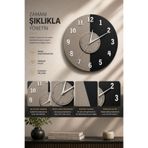 Nixar Desing Kronoform Modern Şık Ahşap Duvar Saati Dekoratif Sessiz Minimal Salon Mutfak Yatak Odası ve Ofis Saat