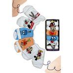 Nixora 6'lı Gumball Darwin ve Micky Mouse Desenli Unisex Çift Tenis Çorabı Kutusu - Çok Renkli - 36 - 42