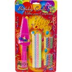 Niyet Mum - 40 Mum - Spatula Set - Renkli - Pasta Mumu - Doğum Günü - 1 Adet