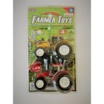 Nizam Çiftlik Serisi Ikili Traktör Farmer Toys - Kırmızı - Sarı