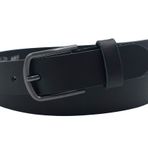 NK Belt GmbH Kadın deri kemer, siyah, takım elbise kot kemeri, Almanya'da üretilmiştir 3 cm #M-01, Siyah, 100cm Gesamtlänge 115cm