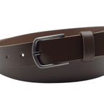 NK Belt GmbH kadın deri kemer, takım elbise kot kemer, Almanya'da üretilmiştir 3 cm #M -01A (kahverengi, 110 cm toplam uzunluk 125 cm)