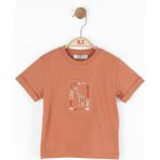 NK Erkek Bebek Giraffe Tshirt 1-4 Yaş Turuncu - 9 - 12 Ay