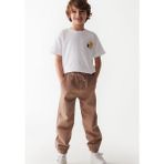 NK Erkek Çocuk Beli Paçası Lastikli Pantolon - Camel - 4 Yaş