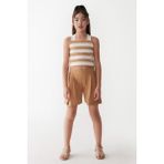 Nk Kids 2'li Nest Kız Çocuk Şortlu Takım - Bej - 8 Yaş