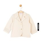 Nk Kids Ceket Yakalı Düğmeli Astersız Nakışlı Kollu Kız Çocuk Ceket 4-8 Yaş 36529 - 7 - 8 Yaş - Krem