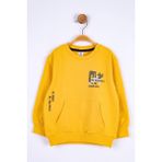 NK Kids Erkek Bebek Baskılı Basic Sweatshirt 45625 Hardal - 1 - 1,5 Yaş