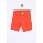 Nk Kids Erkek Çocuk 4-8 Yaş Baskılı Pamuk Kanvas Şort 64734 Mercan - 4 Yaş