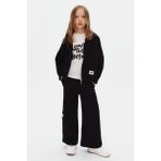 Nk Kids Kız Çocuk 8-14 Yaş Kapüşonlu Eşofman Takımı Siyah - 12 Yaş
