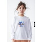 Nk Kids Kız Çocuk Puzzle Sweatshirt 8-14 Yaş 35361 - Krem - 10 - 11 Yaş