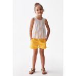 Nk Kids Lilas 2'li Kız Çocuk Şortlu Takım - Sarı - 5 Yaş