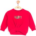 Nk Kids NM33607 Kız Bebek Happy Sweat - 1,5 Yaş - Kırmızı