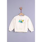 Nk Kids NM33630 Kız Bebek Milas Sweat - 9 Ay - Krem - Yeşil