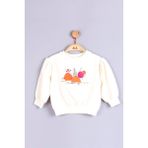 Nk Kids NM33630 Kız Bebek Milas Sweat - 9 Ay - Krem