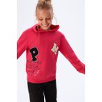 NK Kız Çocuk Mevsimlik, Pamuklu, Kapüşonlu Sweatshirt - Pembe - 8 Yaş