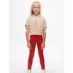 NK Kız Çocuk Pamuklu Orta Kalınlık Kapüşonlu Crop Sweatshirt - Vizon - 13 Yaş