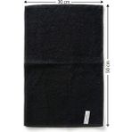NK SPOR Siyah Spor Havlusu 30X50 cm (Tekli ve 2/3 Adet Seçenekleriyle) %100 Pamuklu-Yüksek Emici Baumwolle Fitness ve El Havlusu-Yumuşak Doku-Spor-Gym-El ve Yüz Havlusu - 1 adet