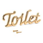 NKlaus Kapı Levhası Tuvalet Pirinç Altın Tuvalet Levhası 15x5cm WC Dekorasyon Levhaları 11759