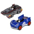NKOK R/C Racing Sonic Transformed All-Stars Yarış Geri Çekmeli Aksiyon: Shadow and Sonic Kirpi, İki Araç, Video Oyunu Efsanesi, Pil Gerekmez, Geri Çekin - Bırakın - ve Onu İzleyin, Harika Hediye