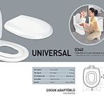 Nkp 0340 Thermoplast Çocuk Yetişkin Amortisörlü Yavaş Kapanan Klozet Kapağı