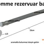 NKP GÖMME REZERVUAR BAĞLANTI FLEKSİ PLASTİK KAFA 1/2 SPRAL BAĞLANTI HORTUMU
