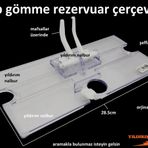 NKP GÖMME REZERVUAR BUTON ÇERÇEVESİ ŞEFFAF İÇ TAKIM ÇERÇEVE