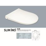 Nkp Slim Inci Thermoplast Yavaş Kapanır Klozet Kapağı - 1 - Beyaz