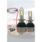 NKT GROUP Peugeot 206 H7 Kısa Far LED Şimşek Etkili Beyaz