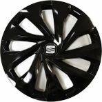 NKT GROUP Seat Ibiza Uyumlu 15 Inç 4 Adet Piano Black Siyah Jant Kapağı Takımı