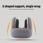 Nkvtech Bluetooth lu Boyun Yastığı, Hafıza Köpük Seyahat Yastığı Gürültü Azaltmaseviyesi% 99 ve Uçak ve Uzun Seyahat Gezileri Için Hoparlörler Yerleşik - Gri