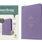 NLT Compact Giant Print Zipper Bible, Filament Enabled (Leatherlike, Diamond Lavender, Indexed, Red Letter)