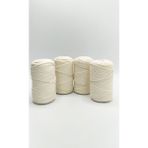 Nlux Ekru 1 kg Makrome Tarama Ipi Pamuk 3.0 / 3.5 mm 4X250 gr