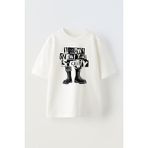 Nmg Tekstil Beyaz Oversize Pamuk Asker Çizme Baskılı Örme T-Shirt