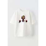 Nmg Tekstil Unisex Beyaz Oversize Pamuk Ağaç Çocuk Gym Baskılı Örme T-Shirt