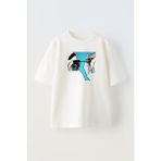 Nmg Tekstil Unisex Beyaz Oversize Pamuk Kirpiğe Kalem Çekme Baskılı Örme T-Shirt - XS