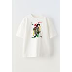 NMG TEKSTİL Unisex Beyaz Oversize Pamuk Shaco Joker Baskılı Örme T-shirt