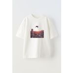 NMG TEKSTİL Unisex Beyaz Oversize Pamuk Spiderman Düşüyor Baskılı Örme T-shirt