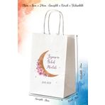 nna tasarım 25 Adet Kişiye Özel Isim Baskılı Hediyelik Kağıt Poşet/çanta 18x8x24cm (BC12-25)
