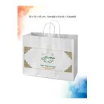 nna tasarım 50 Adet Kişiye Özel Isim Baskılı Hac Için Hediyelik Kağıt Poşet 50x15x45 Cm (BT40-50)
