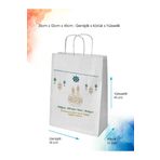 nna tasarım 50 Adet Kişiye Özel Isim Baskılı Hac/umre Baskılı Hediyelik Kağıt Poşet 31x12x41 Cm(BT41-50)