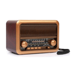 Nns 3315 Mini Taşınabilir Nostaljik Bluetooth Hoparlör Koyu Kahverengi Radyo