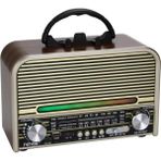 Nns Ahşap Nostaljik Görünümlü Bluetoothlu Usb-Sd Card Mp3 Çalar Radyo Müzik Kutusu - Açık Kahverengi