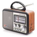 Nns NS-8897BT Bluetooth Nostaljik Radyo Hoparlör Fm/am/sw Mp3 Çalar - Kahverengi