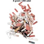Nnstartshopping Açık Kırmızı 15 x 5 mm Dantel Oya Yazma Halhal Abiye Lazer Kesim Pul 200 Adet / 8 Gram