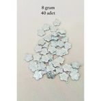 Nnstartshopping nnst-RT-RYL-BN24100-25-8 Oya Abiye Bileklik Kolye Pleksi Metalik Plastik Pul Gümüş Renk 8 Gram 40 Adet